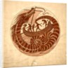 Design for a Dish using a Sea Dragon and Boat, 1879 by William De Morgan