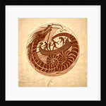 Design for a Dish using a Sea Dragon and Boat, 1879 by William De Morgan