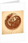 Design for a Dish using a Sea Dragon and Boat, 1879 by William De Morgan