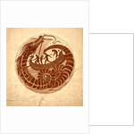 Design for a Dish using a Sea Dragon and Boat, 1879 by William De Morgan