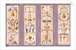 Four arabesque panels from the Scala del Palazzo Ducale, Venice by Ludwig Gruner