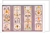 Four arabesque panels from the Scala del Palazzo Ducale, Venice by Ludwig Gruner