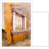 Lararium of family altar, seen in situ after excavation, House of Aulus Vettius, Pompeii, c.36-39 AD, 1895 by Luigi Bazzani