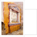 Lararium of family altar, seen in situ after excavation, House of Aulus Vettius, Pompeii, c.36-39 AD, 1895 by Luigi Bazzani