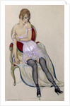 Lady in Underwear, 1917 by Gerda Marie Frederike Wegener