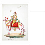 Shiva mounted on the bull, Nandi by Indian School