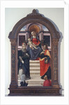 The Madonna and Child with St Louis of Toulouse, John the Evangelist, and Donors, 1486 by Davide Ghirlandaio