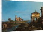 An Island in the Lagoon with a Gateway and a Church, 1743-44 by Canaletto