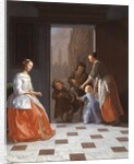 Street Musicians at the Door, 1665 by Jacob Ochtervelt