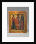 Menologion Icon with Sts. Paraskeve, Catherine, and Anastasia, late 17th century by Russian School