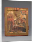 St. George, late 17th century, 19th century over painting by School Russian