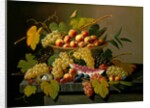 Still Life with a Basket of Fruit, 19th century by Severin Roesen