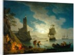 A Harbor in Moonlight, 1787 by Claude Joseph Vernet