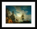 A Harbor in Moonlight, 1787 by Claude Joseph Vernet