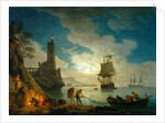 A Harbor in Moonlight, 1787 by Claude Joseph Vernet