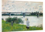 The Promenade with the Railroad Bridge, Argenteuil, 1874 by Claude Monet