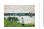 The Promenade with the Railroad Bridge, Argenteuil, 1874 by Claude Monet