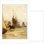 The First Boat in from Mackeral Fishing, Boulogue, 1889 by Thomas Bush Hardy