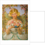 Jane with bowl of roses by William Shackleton