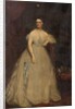 Portrait of a lady wearing a white dress by Richard Buckner
