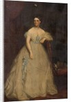 Portrait of a lady wearing a white dress by Richard Buckner