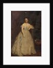Portrait of a lady wearing a white dress by Richard Buckner
