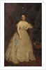 Portrait of a lady wearing a white dress by Richard Buckner
