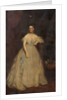 Portrait of a lady wearing a white dress by Richard Buckner
