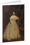 Portrait of a lady wearing a white dress by Richard Buckner