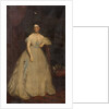 Portrait of a lady wearing a white dress by Richard Buckner