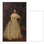 Portrait of a lady wearing a white dress by Richard Buckner