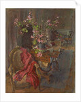 Red Coat with Geranium by Susan Ryder