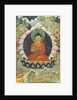 Buddha and three Jakata: Mahakapi, Ruru, Shaabhamiga. Tibet, 18th century by School Tibetan
