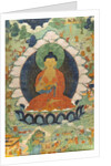 Buddha and three Jakata: Mahakapi, Ruru, Shaabhamiga. Tibet, 18th century by School Tibetan