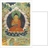 Buddha and three Jakata: Mahakapi, Ruru, Shaabhamiga. Tibet, 18th century by School Tibetan