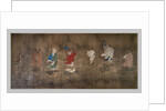 Eighteen arhat crossing the sea. China, Ming Dynasty, 15th. Horizontal roll, ink and colours on silk. by Chinese School