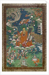 The descent from the sky of the Thirty-three gods in Samkashya by School Tibetan