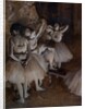 Ballet repetition on the scene. 1874 by Edgar Degas