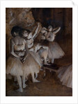 Ballet repetition on the scene. 1874 by Edgar Degas
