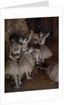 Ballet repetition on the scene. 1874 by Edgar Degas