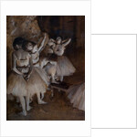 Ballet repetition on the scene. 1874 by Edgar Degas