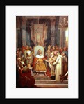 French king Charlemagne with Alcuin by French School