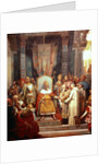 French king Charlemagne with Alcuin by French School
