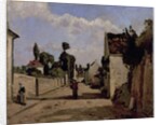 Rue de l'Hermitage, Pontoise, c.1867 by Camille Pissarro
