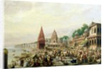 A View of Dasaswanadh Ghat, Benares, during the Dassera Festival by William Prinsep