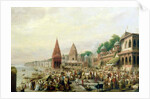 A View of Dasaswanadh Ghat, Benares, during the Dassera Festival by William Prinsep