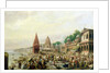 A View of Dasaswanadh Ghat, Benares, during the Dassera Festival by William Prinsep