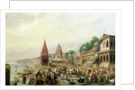 A View of Dasaswanadh Ghat, Benares, during the Dassera Festival by William Prinsep