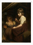 Cottage Girls by the Fireside by John Opie