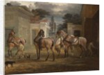 Four Roan Coach Horses with Two Grooms, 1792 by George Garrard